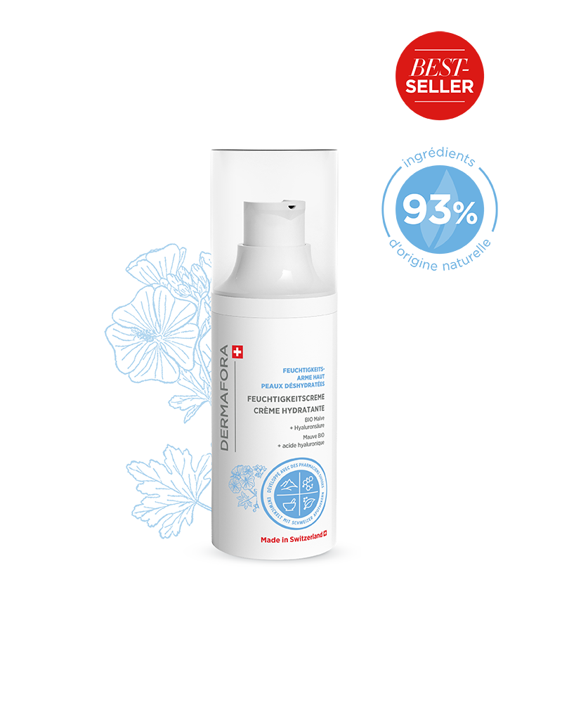 Crème hydratante Dermafora gamme peau déshydratée avec note 93 %