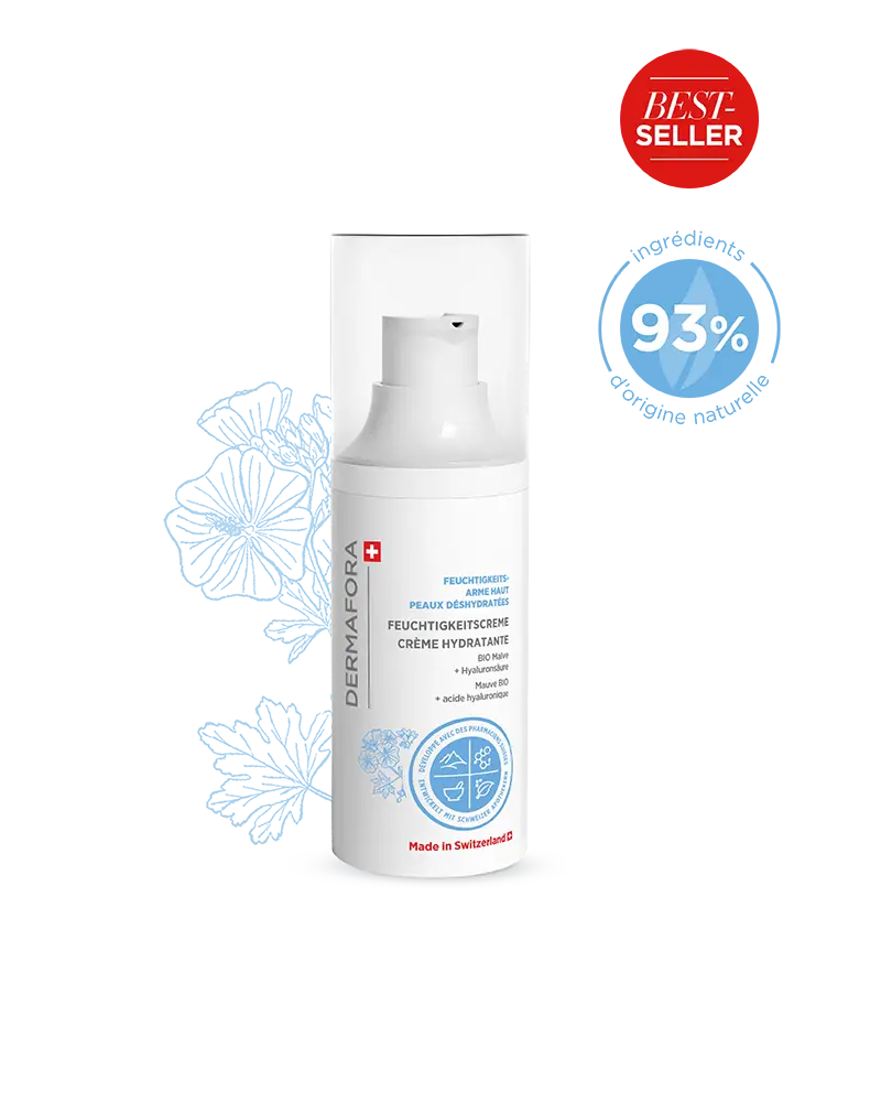 Crème hydratante Dermafora gamme peau déshydratée avec note 93 %